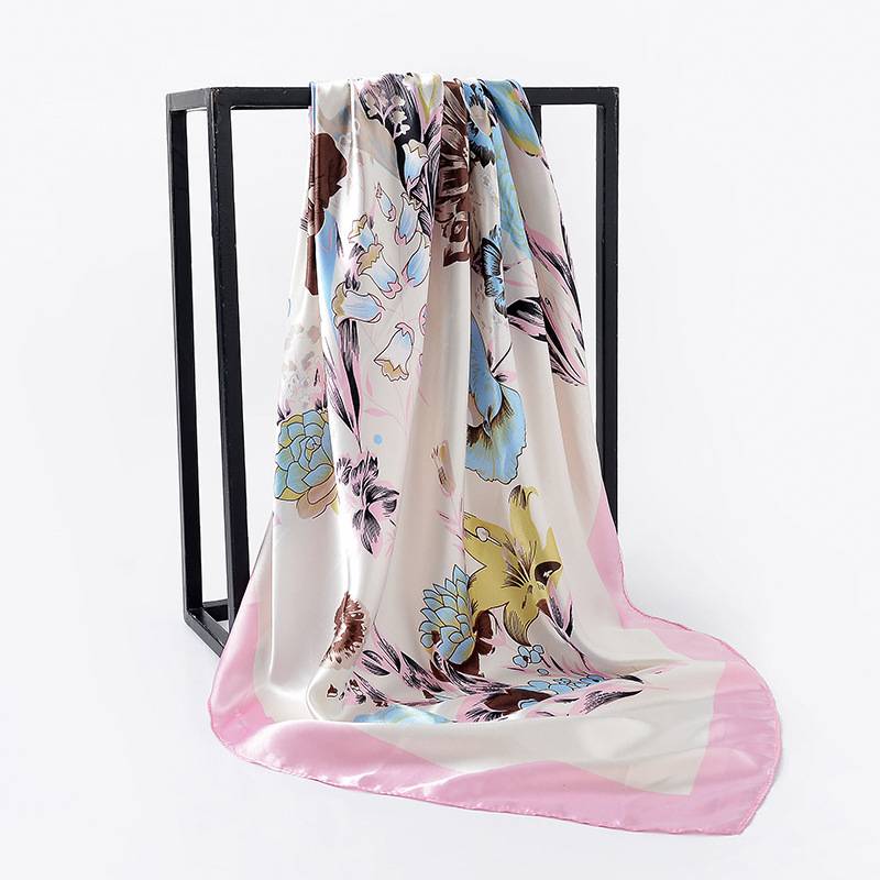 Women's Colorful Patterned Square Scarf