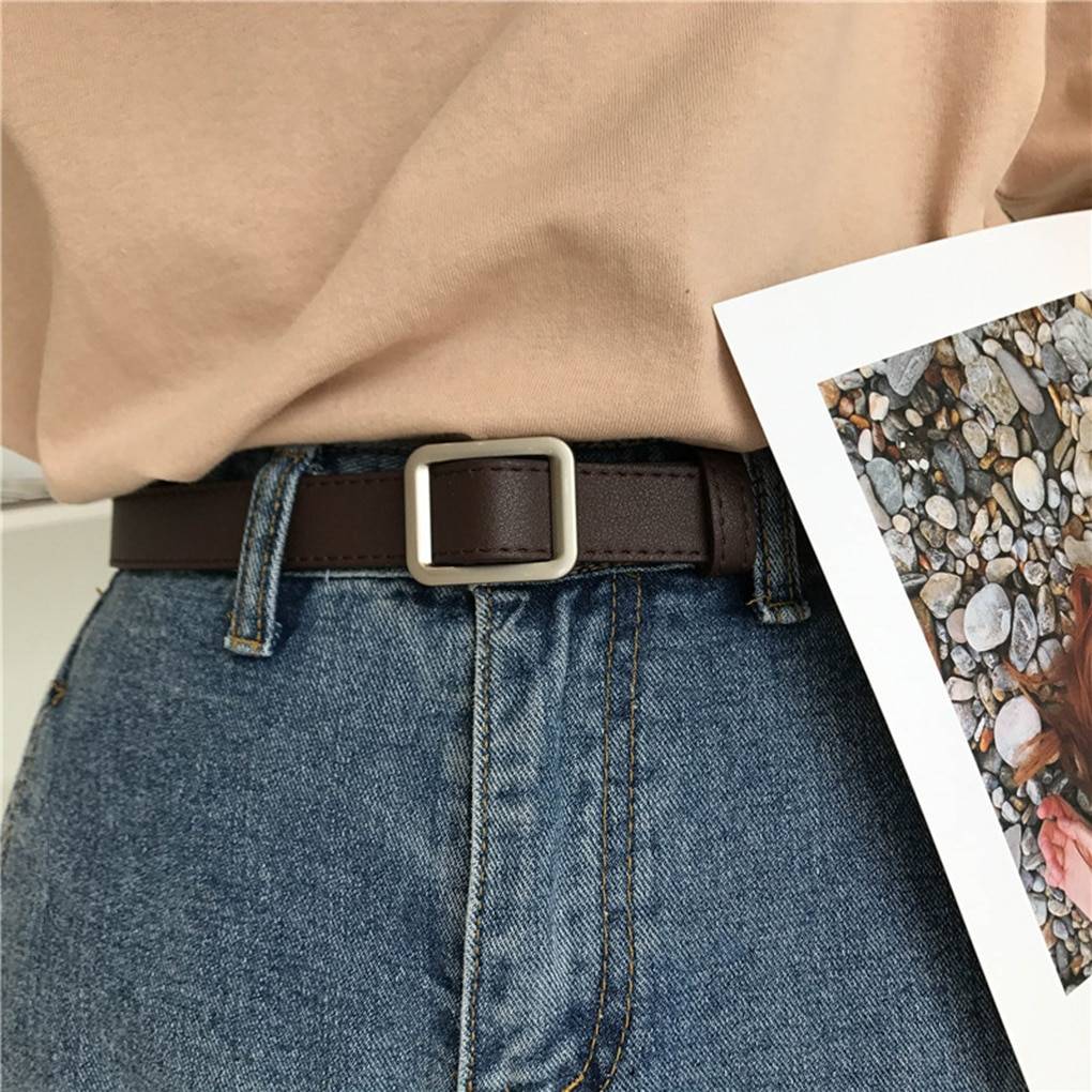 Vintage Square Buckle Women's Belt