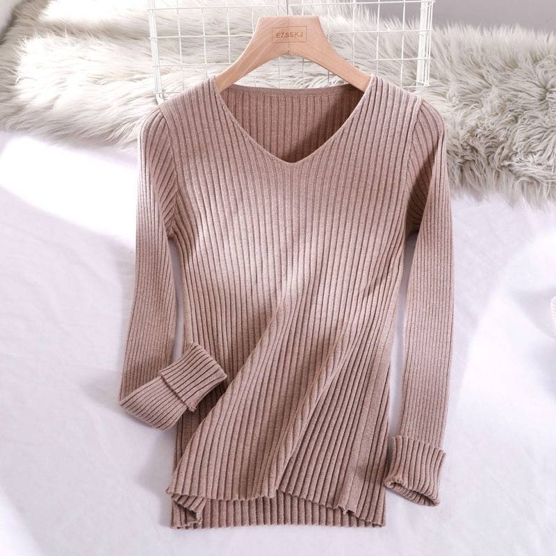 Women's V-Neck Basic Sweater