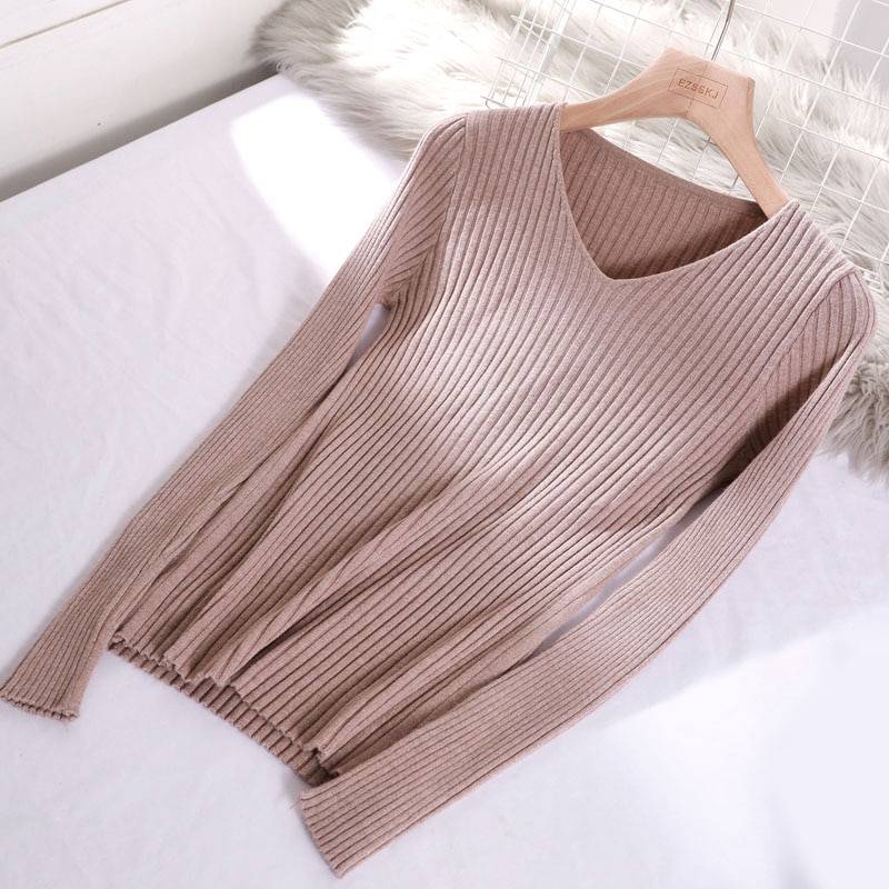 Women's V-Neck Basic Sweater