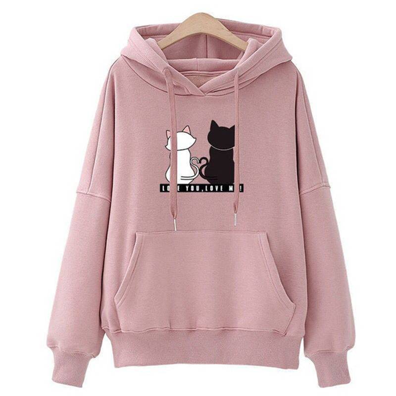 Women's Printed Casual Loose Hoodie