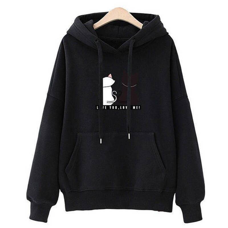 Women's Printed Casual Loose Hoodie