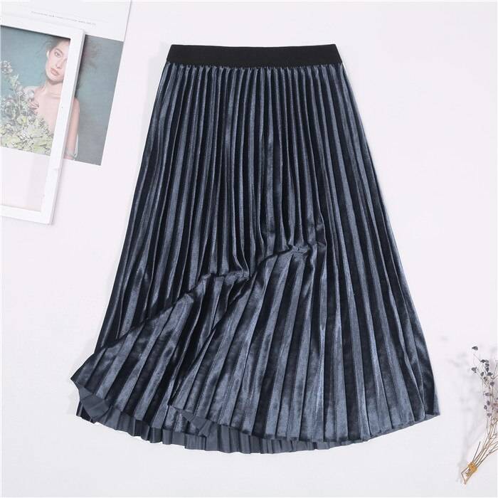 Women's Colorful Pleated Skirt