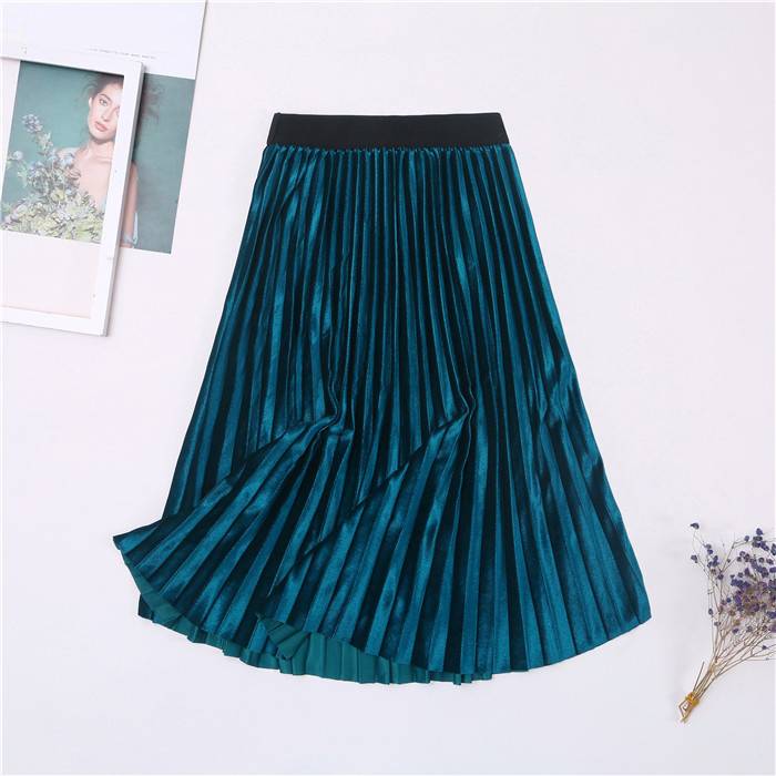 Women's Colorful Pleated Skirt