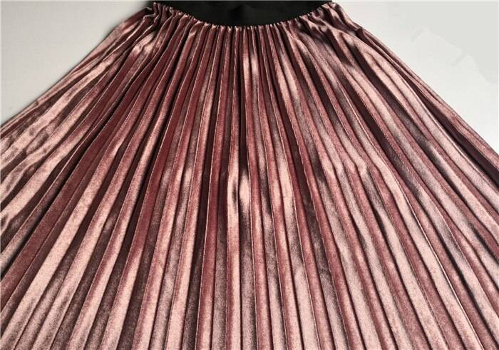 Women's Colorful Pleated Skirt