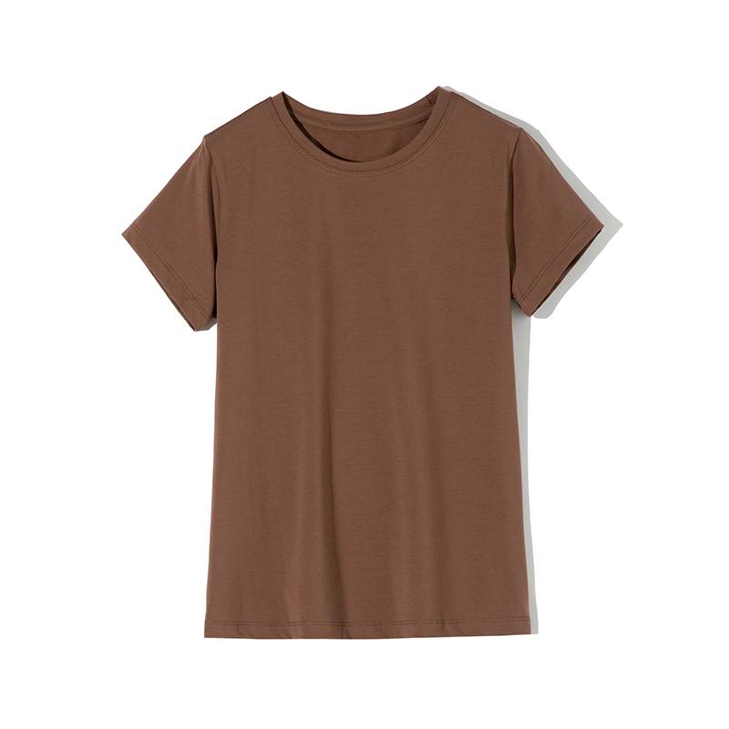 Elastic Plain Cotton T-Shirt for Women