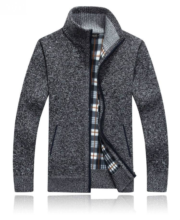 Men's Basic Zipper Cardigan