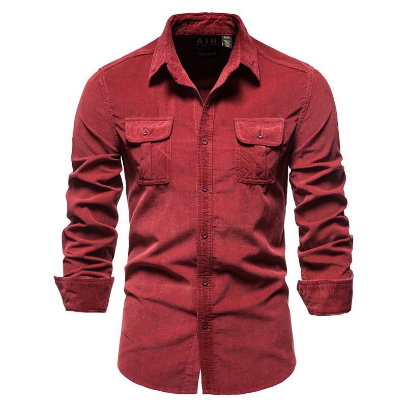 Men's Casual Velour Shirt