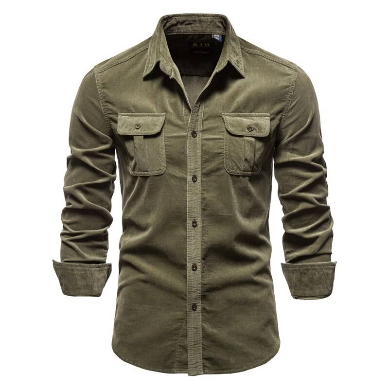 Men's Casual Velour Shirt