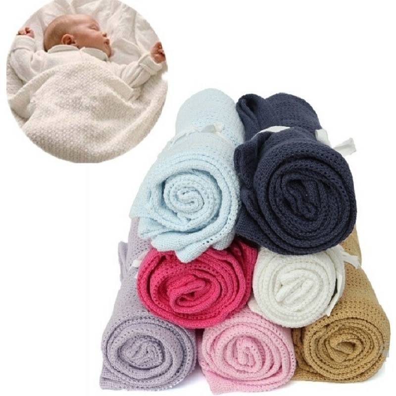 Super Soft Knitted Cotton Blanket for Babies