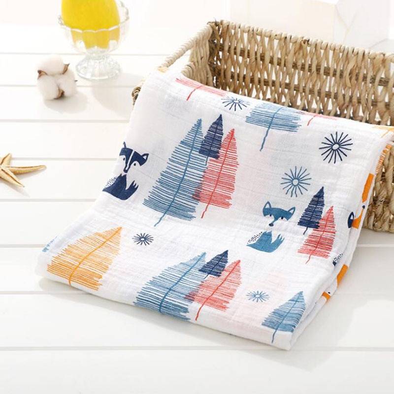 Animals Forests Fruits Printed Baby Muslin Blanket