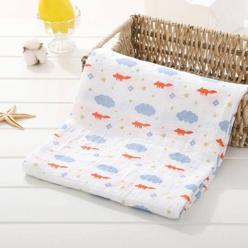 Animals Forests Fruits Printed Baby Muslin Blanket