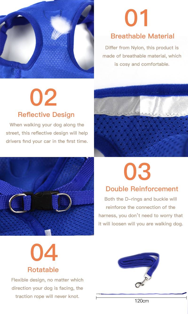 Pet's Adjustable Reflective Harness