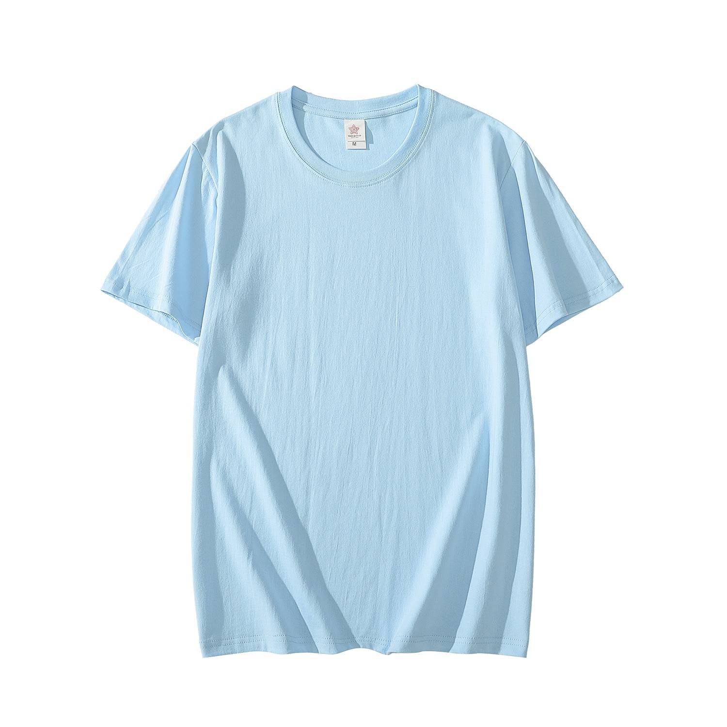 Men's Cotton Solid Color Short Sleeved T-Shirt