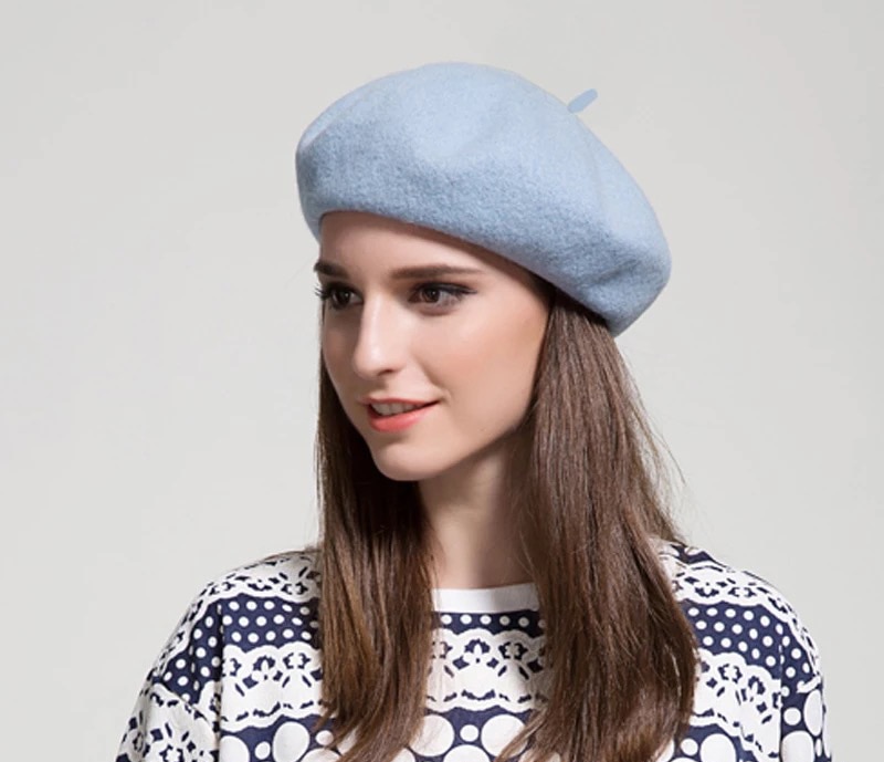 Women's Colorful Woolen Beret Hat