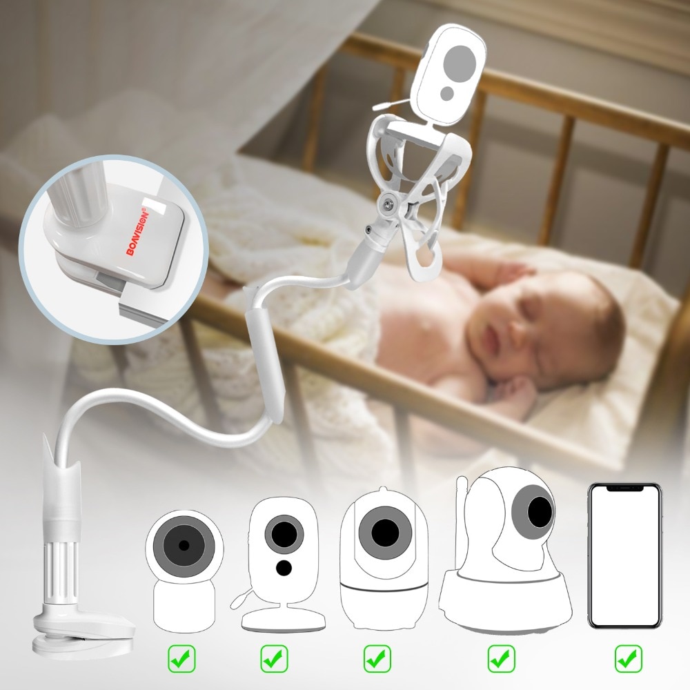 Portable Wired White Plastic Baby Camera