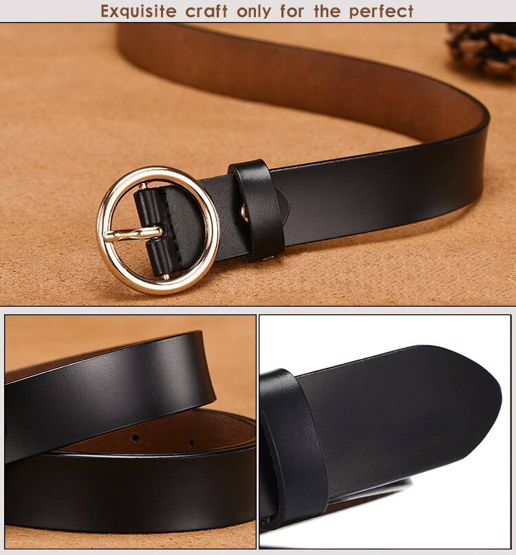 PU Leather Classic Length with Round Shaped Buckle